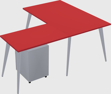 Modern l-shaped office desk