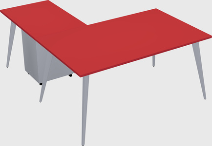 Modern l-shaped office desk