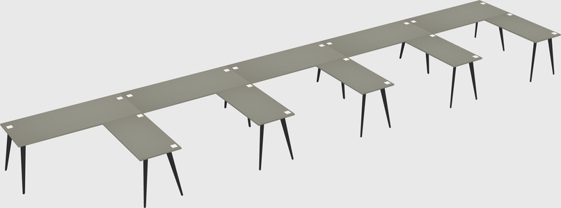 Modern l-shaped office desk