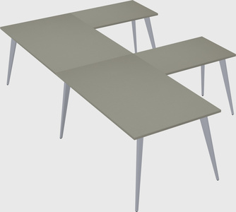 Modern l-shaped office desk