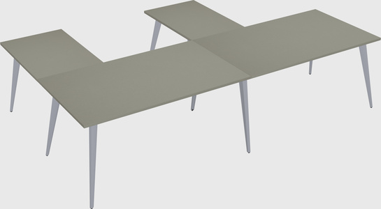 Modern l-shaped office desk