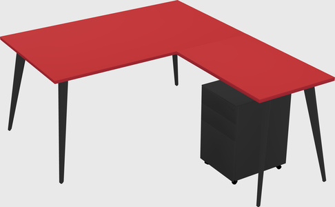Modern L-shaped Office Desk