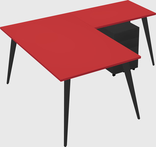 Modern l-shaped office desk