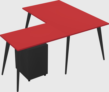 Modern l-shaped office desk