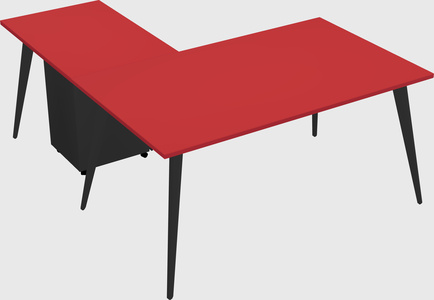 Modern l-shaped office desk