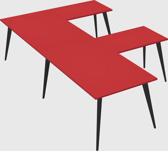 Modern l-shaped office desk