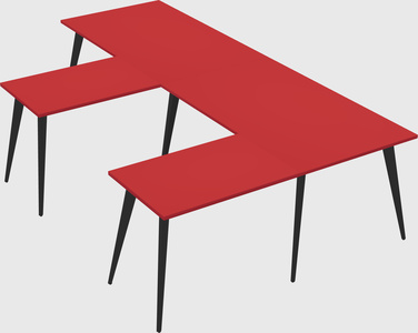 Modern l-shaped office desk