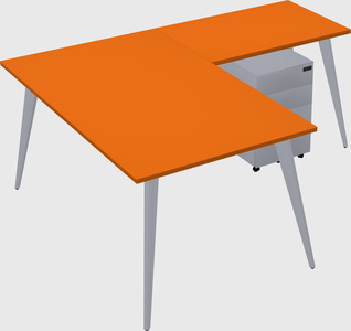 Modern l-shaped office desk