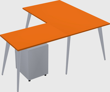 Modern l-shaped office desk