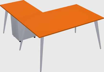 Modern l-shaped office desk