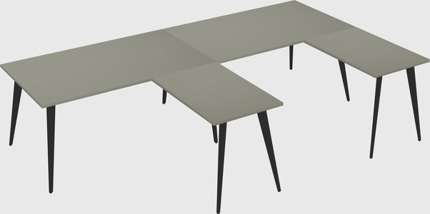 Modern l-shaped office desk