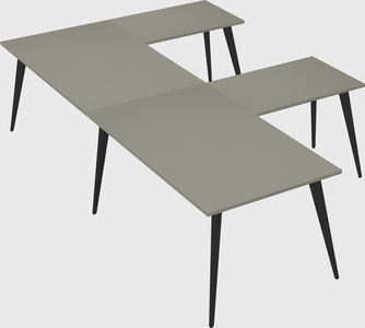 Modern l-shaped office desk