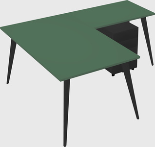 Modern l-shaped office desk