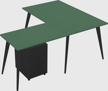 Modern l-shaped office desk