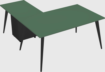 Modern l-shaped office desk
