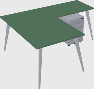 Modern l-shaped office desk