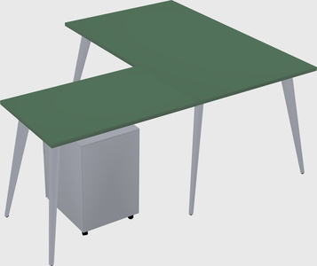 Modern l-shaped office desk