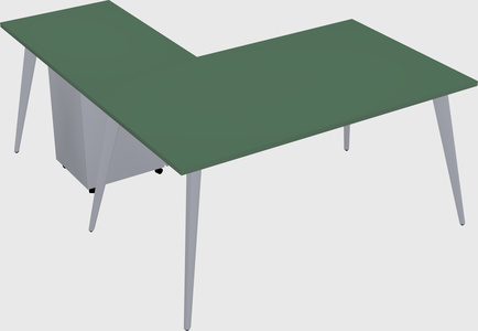 Modern l-shaped office desk