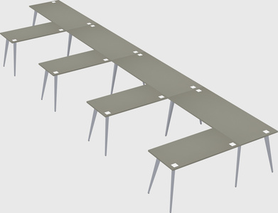 Modern l-shaped office desk