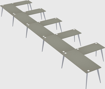 Modern l-shaped office desk