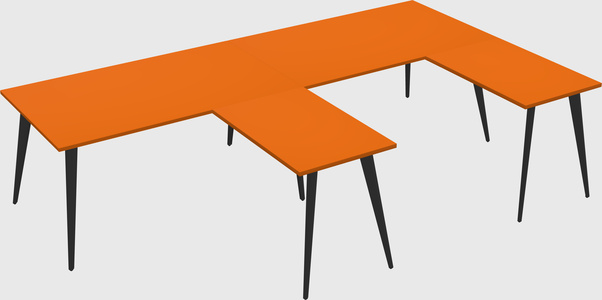 Modern l-shaped office desk