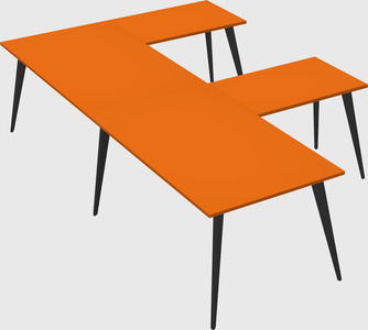 Modern l-shaped office desk