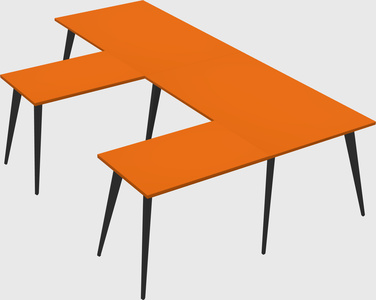 Modern l-shaped office desk