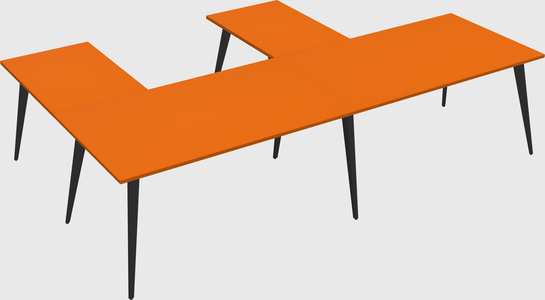Modern l-shaped office desk