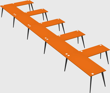 Modern l-shaped office desk