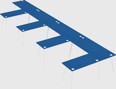 Modern l-shaped office desk