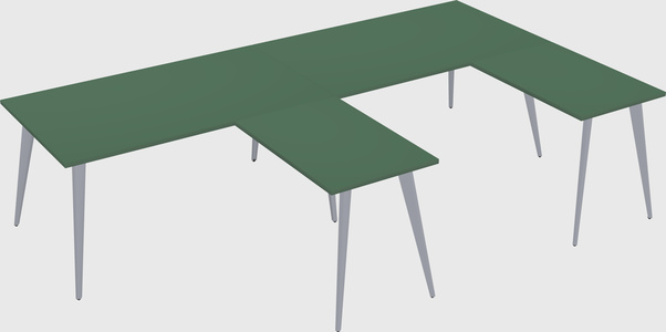 Modern l-shaped office desk