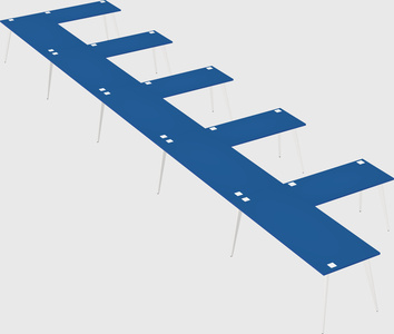 Modern l-shaped office desk