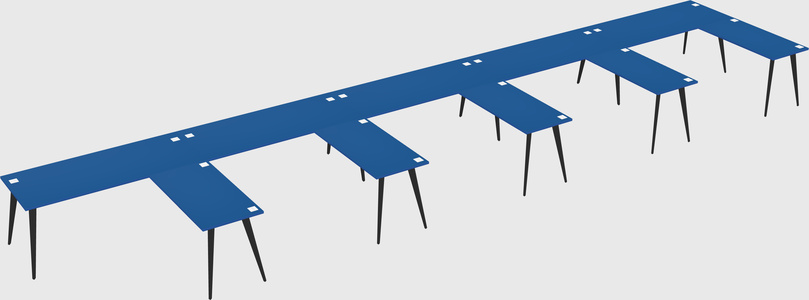 Modern l-shaped office desk