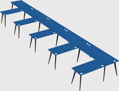 Modern l-shaped office desk