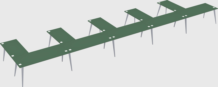 Modern l-shaped office desk