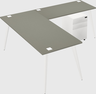 Modern l-shaped office desk