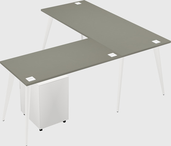 Modern l-shaped office desk
