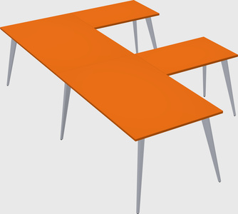 Modern l-shaped office desk