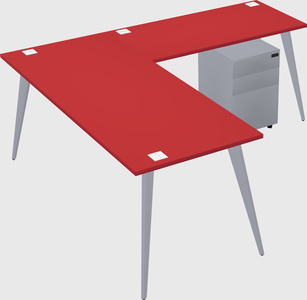Modern l-shaped office desk