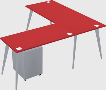Modern l-shaped office desk