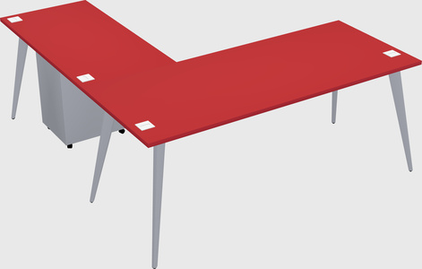 Modern l-shaped office desk