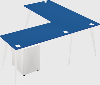 Modern l-shaped office desk