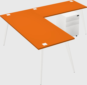 Modern l-shaped office desk