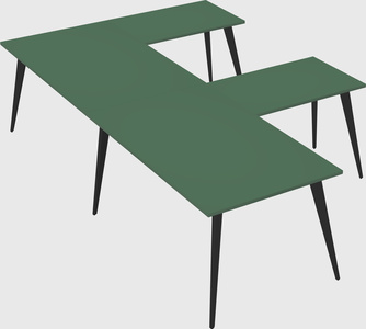 Modern l-shaped office desk