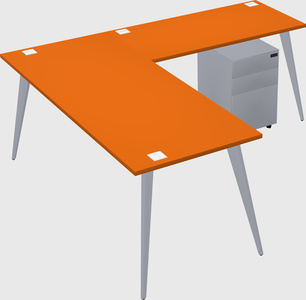 Modern l-shaped office desk