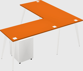 Modern l-shaped office desk