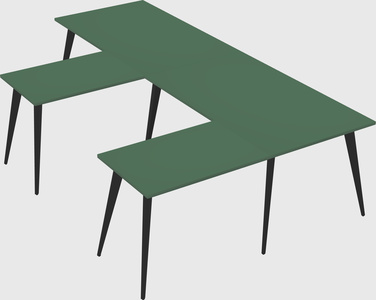 Modern l-shaped office desk