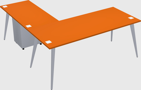 Modern l-shaped office desk