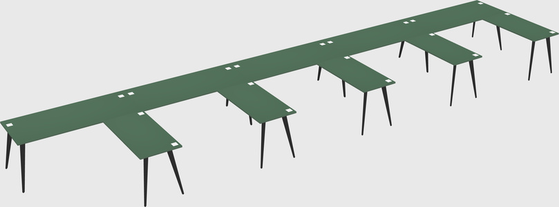 Modern l-shaped office desk