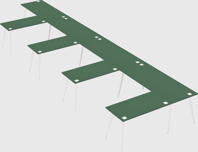 Modern l-shaped office desk